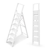 WOA WOA 6-step ladder folded flat for easy storage.