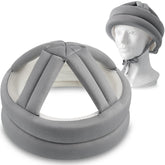 Woanger elder head safety helmet in grey, adjustable fit for comfortable head protection.
