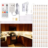WOBANE under-cabinet lighting 13ft kit illuminates cabinets with even, bright warmth.