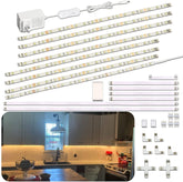 WOBANE under-cabinet lighting bars provide warm task lighting for kitchens