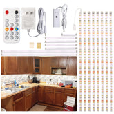 WOBANE under-cabinet lights brighten kitchen countertops with eight strip bars.