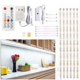WOBANE under-counter light kit with strips showing cabinet illumination versatility