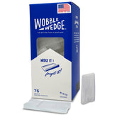 Wobble Wedges 75-pack front view showing stable, level setup.