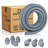Wocloer liquid-tight conduit 25ft kit for protected, easy wire runs.
