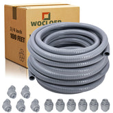 Wocloer liquid-tight conduit kit with 100 ft length and fittings for protected wiring