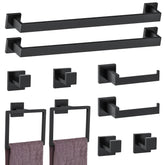 Woekme bathroom hardware set collection in matte black for a cohesive look.