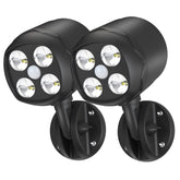 Woenergy motion-sensor outdoor lights pack showcases broad coverage for safer entrances.