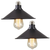 WOERFU 2-pack industrial ceiling light with matte black finish for entryways and modern spaces