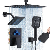 Woindo 12-inch ceiling-mount rainfall showerhead for immersive spa-like shower.