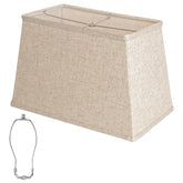 WOLEILEJIN square lampshade top view highlights beige linen texture for warm ambience.