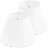WOLEILEJIN white lamp shade set two, top view highlights empire silhouette for focused bedside lighting