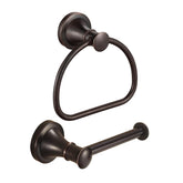 WOLIBEER bronze toilet paper holder, half-round design for easy reach.