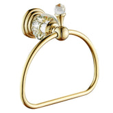 WOLIBEER Gold Towel Ring with crystal ball adds luxury to your bathroom daily.