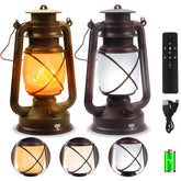 Wondrastical bronze vintage dancing flame lantern adds cozy outdoor ambiance for evenings.