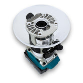 Wood Grain Junkie TrimFit Pro 6-inch base plate delivers precise routing with Makita RT0701C.