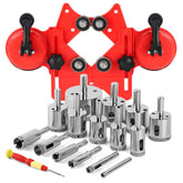 WORKEASE Diamond Tile Drill Bits Kit front view for precise tile cutting.