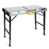WORKESS metal welding table top with a spacious 42x21 inch workspace for large projects.
