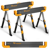 WORKESS sawhorses folding mechanism enables quick setup and compact storage.