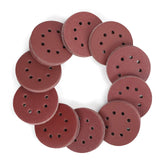 WORKPRO 150-piece sanding discs set shown with 5-inch 8-hole backing for versatile finishing projects