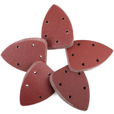 WORKPRO 150pcs mouse sander pads with 5-hole dust extraction for cleaner work.
