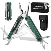 WORKPRO 18-in-1 multi-tool open pliers for quick repairs on the go.