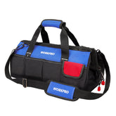 WORKPRO 18-inch close-top bag interior compartments for easy tool access