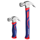 WORKPRO 2-piece hammer set with smooth hammer face for precise driving.
