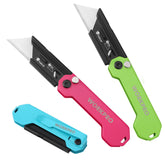 WORKPRO 3-pack folding knife, closed, compact pocket carry.