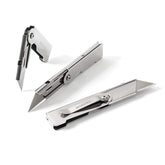 WORKPRO 3-piece quick-change folding knife with belt clip for fast blade swaps.