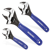 WorkPro 6-inch adjustable wrench with smooth jaw adjustment for precise sizing