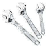 WORKPRO adjustable wrench with open jaw for quick grip changes on fasteners.