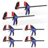 WORKPRO bar clamps 6-inch side view—compact, durable clamps for woodworking.