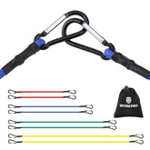 WORKPRO heavy duty bungee cords 18-inch pack for versatile securing on outdoor gear.