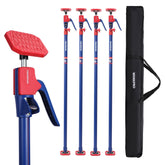 WORKPRO Cabinet Jack Support Pole extended for tall cabinet installation.