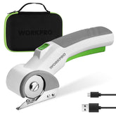 WORKPRO cordless electric scissors cutting fabric for sewing projects
