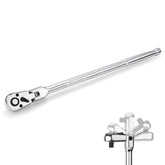 WORKPRO extra-long ratchet handle offers extended reach for tight spaces and leverage.