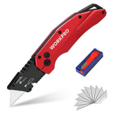 WORKPRO folding knife with heavy-duty metal body for durable cuts
