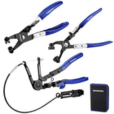 WORKPRO hose clamp pliers set with pouch for organized storage and quick access.