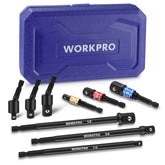 WorkPRO basic 1/4-drive adapter for fast, secure bit changes.