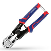WORKPRO Mini Bolt Cutter 8-inch with upgrade grip, showing reinforced jaws for precise cuts.