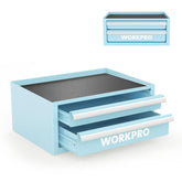 WORKPRO mini toolbox with two drawers for organized parts and easy access