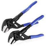 WORKPRO pliers wrench with quick-adjustment for fast jaw sizing during stubborn fasteners.