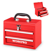 WORKPRO portable mini tool box top view shows compact design for easy transport