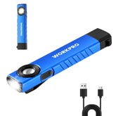 WORKPRO rechargeable work light front view compact pocket for daily carry and quick repairs