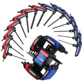 WORKPRO T-handle hex keys neatly stored in a rack for easy access