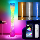 WORLD WIN floor lamp side view shows a sleek design for cozy living spaces.