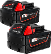 Worthmah Milwaukee M18 2-pack battery ready for extended runtime