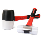 WOTAHI 16 oz rubber mallet with white/black head protecting surfaces during soft strikes.