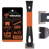 WRANGO TOOLS 9.5-inch trim bar pry bar with winged ends for safe, clean baseboard removal