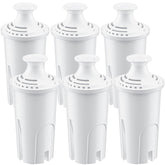 WSKFDTI water filter for Brita pitcher pack of 6 improves taste.